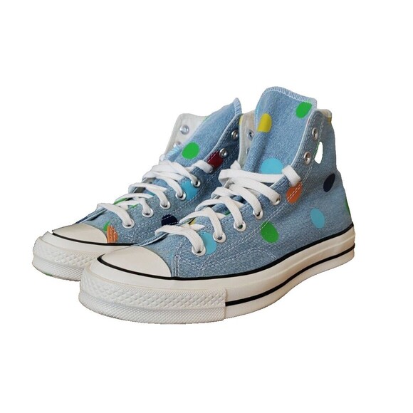 Converse x Golf Wang Chuck 70 Hi Blue Polka Dot Men’s Size 8 WOM Sz 10 170011C - Picture 1 of 11